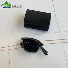 Transfronteiriço novo estilo venda quente óculos polarizados elástico pequena textura armação de couro de cobre óculos d