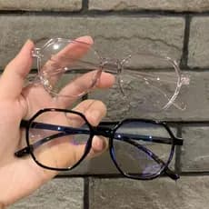 Street Wear transparente preto quadro óculos masculino na moda miopia influenciador Anti-radiação azul rosto liso ferram