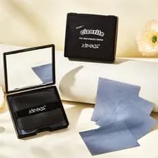 Papel absorvente de óleo de camurça JONBOS com sopro de óleo Facial refrescante de pele desengordurante não absorvente c