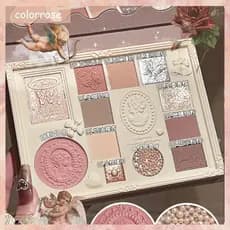 Paleta de sombras em relevo genuíno alto brilho Blush tudo-em-um paleta de maquiagem luz maquiagem leite chá cor novo ni