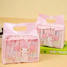 Genuíno Sanrio melodia mão boca toalhetes pequeno saco menina coração estudante ao ar livre mão boca limpeza água pura s