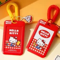Genuíno Sanrio hellokitty bobina titular do cartão cartão de refeição cartão de ônibus cartão de controle acesso ID caso