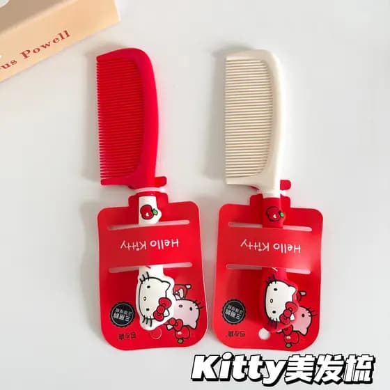 Genuíno Hellokitty pente menina dente fino pente de cabelo longo Anti-estático dos desenhos animados bonito pente de cab