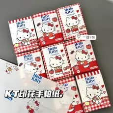 Genuíno Sanrio hellokitty impresso tecido estudante pequeno saco portátil guardanapo tecido Facial molhado seco dupla ut