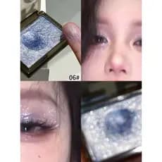 Yu Yi Liuguang Sombra monocromática fosca perolada doce legal estilo Punk maquiagem esfumaçada paleta de sombras estrobo