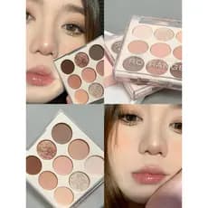 Qianli Dreamland Paleta de sombras de nove cores em pó delicado Natural fosco fino piscando diário cor da terra HERORANG