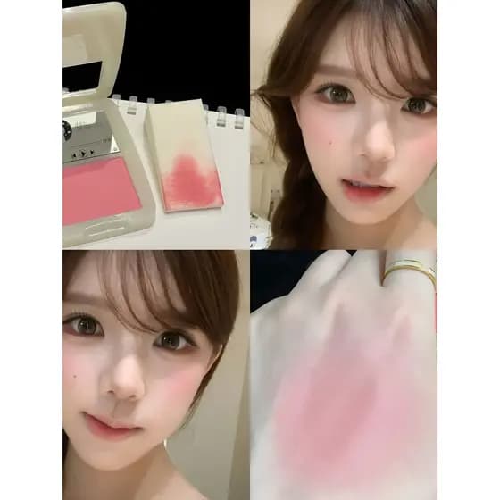 Paleta de blush deslizante HERORANGE Purê de batata fosco iluminando fino piscando maquiagem clareamento blush