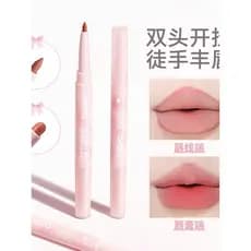 NOVO névoa macia tridimensional dupla cabeça delineador labial contorno forma de lábio moldar cor Nude batom lápis labia