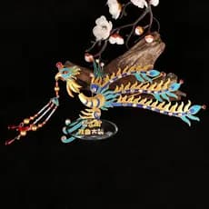 Drama drama acessórios vietnã drama palco Headwear novo estilo útero de três caudas phoenix pneu dourado três caudas pho