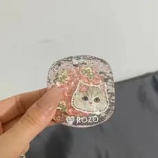 Paleta de Blush Hakimi Cat Meow!Blush gradiente de dois tons roxo cor expandida blush azul Rouge brilho Natural reparaçã