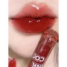 Aplique um espelho!Brilho de água transparente branco brilho labial espelho puro desejo batom feminino hidratante vidro