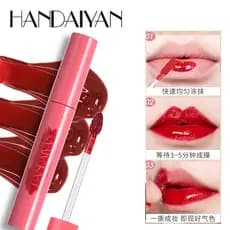 Semi-permanente rasgando máscara labial brilho labial fosco à prova dwaterproof água vermelho lábio fosco de longa duraç