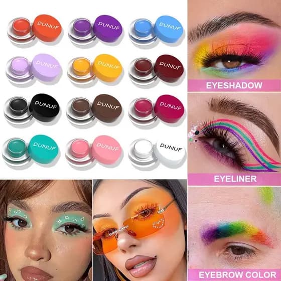 Cos cor delineador sobrancelha lápis tintura sobrancelha creme delineador branco laranja rosa verde roxo borgonha creme