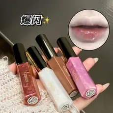 Líquido diário de alto brilho com sensação de água Dudu Lip Tube Pack Hidratante Lip Gloss Rosa Brilhante Hidratante Lip