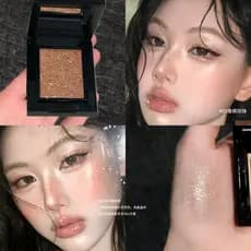 Cristal fino brilhante ~ diamante luz monocromática paleta de sombras champanhe pérola cor perolada sombra alto brilho d