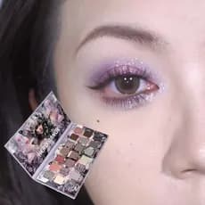 Menina quente puro desejo estilo ~ roxo lua fria 21 cores paleta de sombras fosco corte cos fino piscando perolado esfum