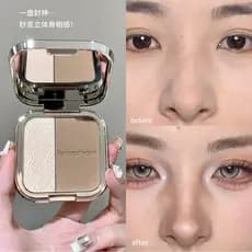 Chen Shian destacando contorno tudo-em-um placa sombra nariz silhueta rosto tridimensional brilho fino piscando gengibre