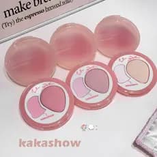 Recomendação de celebridades Pêssego derramado duplo Destacando Contorno Blush Creme de brilho de água Placa tudo-em-um