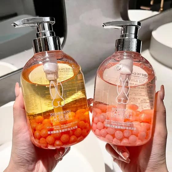 Dobeko Aminoácido Pérola Controle de Óleo Shampoo Ácido Hialurônico Condicionador Gel de Banho Conjunto Hidratante Fragr