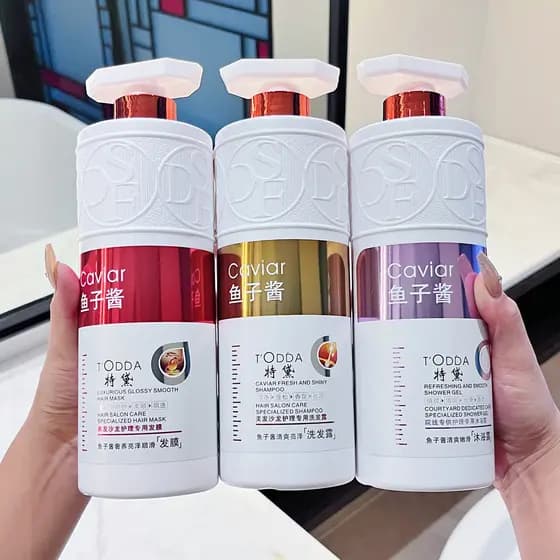 [800ml de grande capacidade] Shampoo Teddy Caviar Cuidados com os cabelos Anticaspa Controle de óleo Anticoceira Fragrân