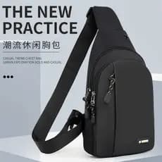 2024 novo estilo à prova dwaterproof água bolsa de peito masculina Oxford pano saco do mensageiro bolsa de ombro peito C