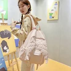 Asas de anjo mochila feminina estudante mochila único nicho leve saco do computador Commuter bonito mochila de viagem
