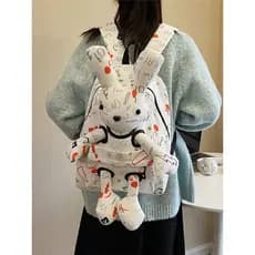 2026 novo estilo grande capacidade moda boneca coelho dos desenhos animados mochila feminina viagem Oxford pano classe s