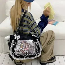 Bolsa Tote bidimensional bolsa de dor mensageiro bolsa de ombro grande mochila de comida barra de alto valor bolsa de cl