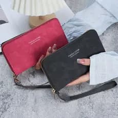 Senhoras embreagem carteira longa 2026 novo estilo versão coreana bolsa multifuncional titular do cartão saco do telefon
