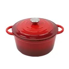[Multicolor] Panela esmaltada de ferro fundido com revestimento de panela holandesa doméstica com orelha dupla panela es