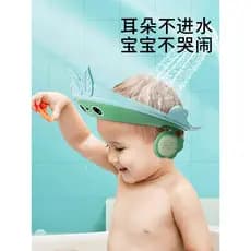 Touca japonesa para crianças, shampoo, retenção de água, shampoo, ferramenta útil, touca de banho para bebês, à prova d'