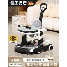 Walker Pernas Anti-o Shaped 6 a 18 Meses Carrinho Infantil Walker Multifuncional Anti-capotamento Altura Ajustável