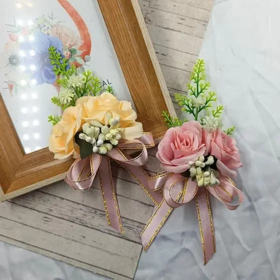Casamento Corsage noivo noiva mão flor irmã pulso flor casamento Cardigan ímã fivela convidado negócios abertura bem-vin