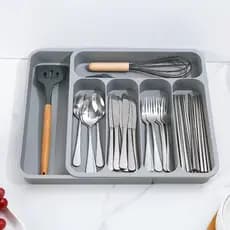 Multi-função faca garfo caixa de armazenamento colher de arroz organizador colher Rack de armazenamento retrátil multi-g