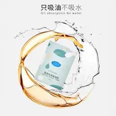 Mary Ann Tecido Facial absorvente de óleo adequado para a pele 100 peças Filme azul Linho Controle de óleo Faci absorven