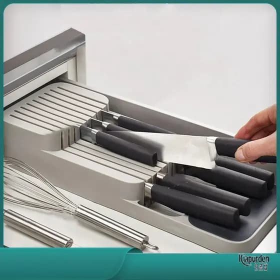 Casa novos produtos faca Rack de armazenamento separado gaveta da cozinha faca dispositivo armazenamento caixa titular f