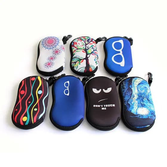 Material de mergulho impresso saco de óculos de sol ao ar livre portátil saco de óculos caso à prova dwaterproof água re