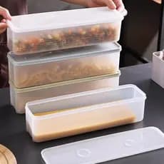 Necessidades diárias caixa de armazenamento de macarrão retangular geladeira cozinha grau alimentício selado caixa de ma
