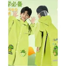 Capa de chuva infantil para meninos, capa de chuva portátil de corpo inteiro à prova d'água para bebês, estudantes duráv