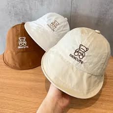 Estilo japonês crianças aba grande chapéu de sol de secagem rápida primavera verão bebê All-Match fino balde chapéu meni