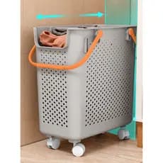 Cesta de roupas sujas com fenda estreita, cesta de armazenamento de roupas sujas de grande capacidade para uso doméstico