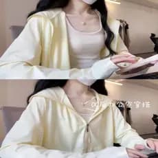 Amarelo protetor solar roupas casuais Wear feminino 2026 novo estilo verão solto leve exterior gelo seda Anti-ultraviole