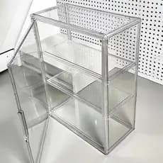 Caixa de armazenamento de mesa pequena dor gabinete barra Chirp arrumado Display plástico transparente acrílico Anti-poe