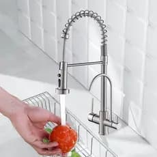 Torneira Cozinha Gourmet Para Com Rotação de 360° Prata Inox Filtros 4 modos