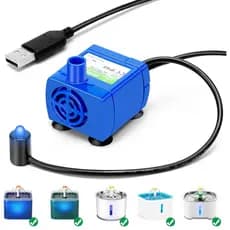 Newpet Bomba Motor Bebedouro Fonte de Água Sem Ruído LED Pet Gatos Bivolt