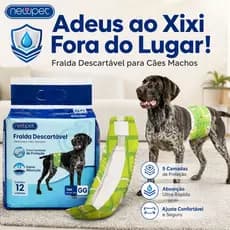Newpet Fralda Higiênica Descartável p/ cães Macho 12Un （P/M/G/GG)