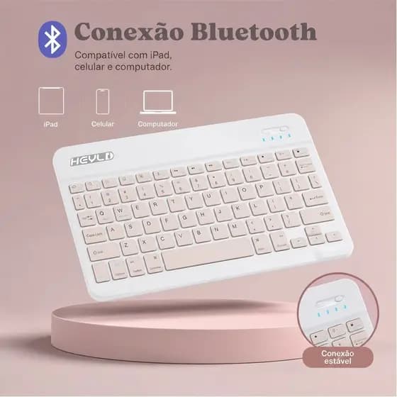 Tablet Teclado Sem Fio Bluetooth para iPad Notebook Computador Celular Portátil Compacto HY-5030