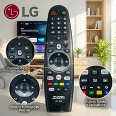 Controle Remoto Smart TV LG com Botão Netflix Prime Video Globoplay - Mod. HY-345