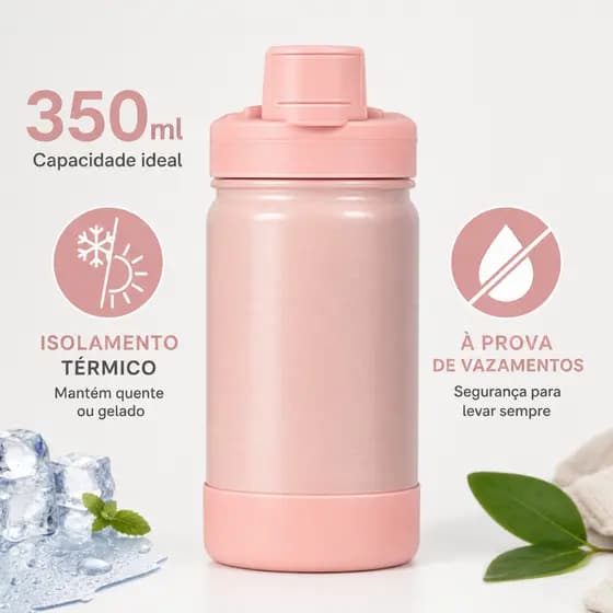 Garrafa Térmica 350/600/800ml Mini Portátil SUS304 Inox Pintura Arco-íris Frio e Quente Alta Qualidade