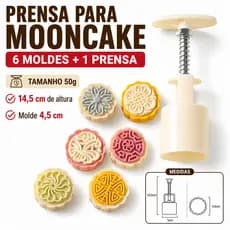 Kit Molde para Doces e Biscoitos com Ejetor – Prensa Manual Sakura, Coração e Arabesco 6 Peças